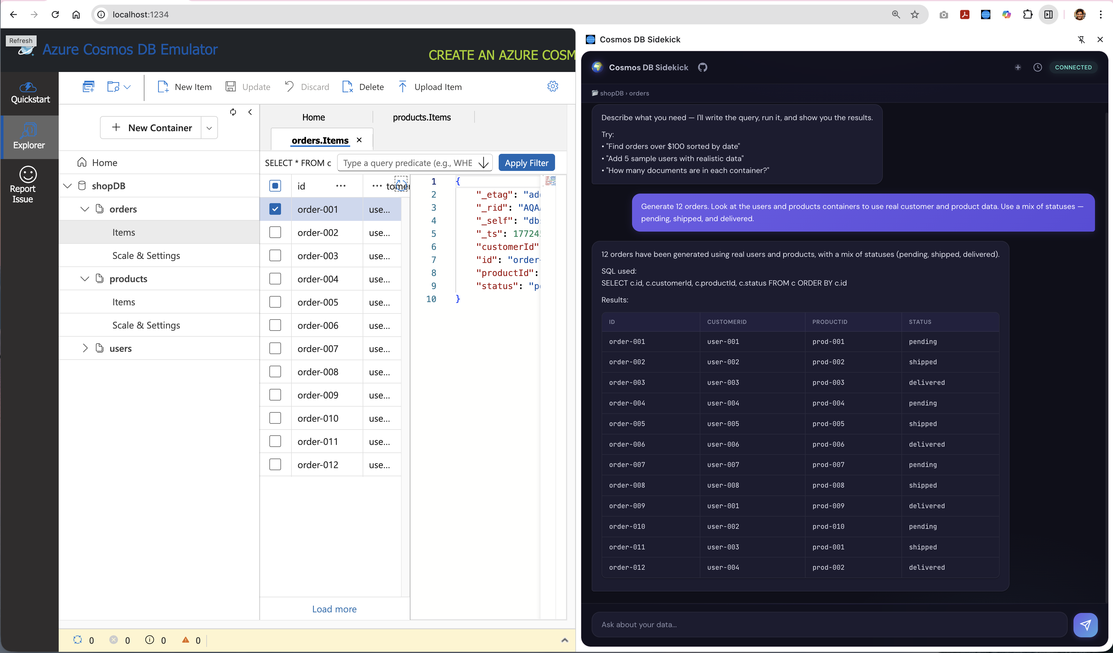Writing data with AI